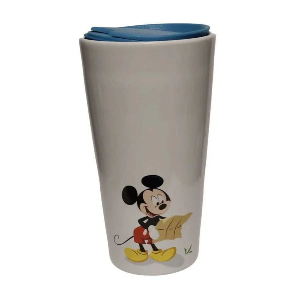 New Walt Disney World 2019 Mickey Mouse Travel Tumbler with Lid Ceramic Mug